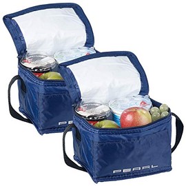 PEARL Small Cool Bag: Set of 2 Insulated Mini Cooler Bags with Carry Strap, 2.5 Litres Each (Thermal Bag, Insulated Bag Small, Foldable Bottle)