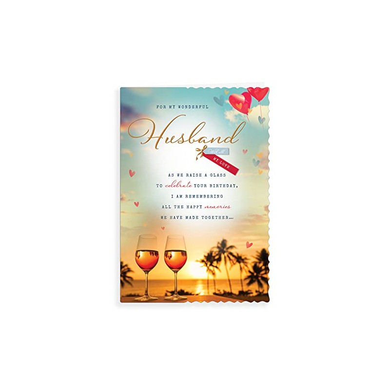 Avant Garde Studios Birthday Card Husband - 9 x 6