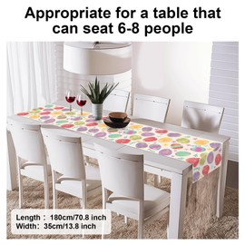 Easter Table Runner, Easter Egg Table Runner, Spring Kitchen Dining Table Decoration, Easter Table Decoration, Easter Tablecloth for Children, Girls, Boys, Easter Decoration, 180 x 35 cm