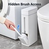 2-in-1 Bathroom Trash Can with Toilet Brush – Slim Narrow