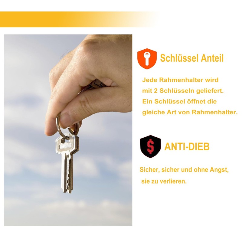 Frame holder, 1 pack, 25 cm length, lockable frame mount