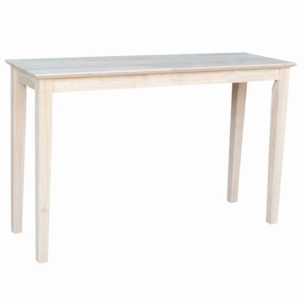 International Concepts Shaker Sofa Table, Unfinished