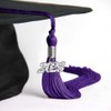 Endea Graduation Single Color Tassel with Silver Date Drop (Purple,