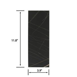 Avant Decor 24 Stone Composite Subway | Peel and Stick Kitchen Backsplash | 4" x 12" Bex Metro Matte Noir 8 sqft