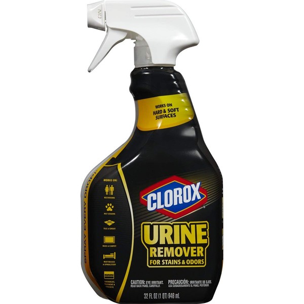 Clorox Urine Remover for Stains & Odors, Spray Bottle, 32 Oz, Pack of Two