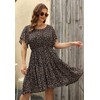 Nemidor Womens Casual Plus Size Summer Boho Chiffon Print Midi