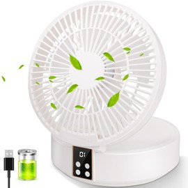 Ausbond Turbo Fan, Silent Fan, Stereo Angle Adjustable up to 90°, Left and Right Adjustable up to 120°, 3 Speed Levels with LED Display, Perfect for Office and Home