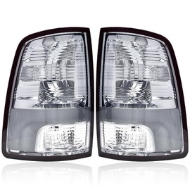 PIT66 Smoke Tail Lights,Compatible with 2009-2018 Dodge Ram 1500/Fit 2010-2018 Dodge Ram 2500 3500/Fit 2019-2020 Dodge Ram 1500 Classic Rear Light Lamp Brake Assembly