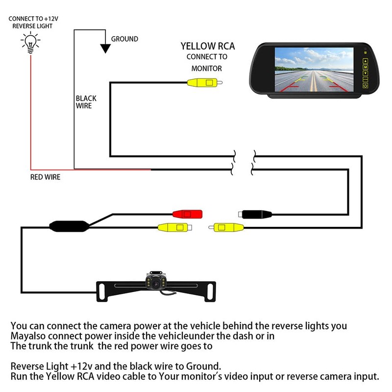 Car HD License Plate Rear View Backup Camera with Wide