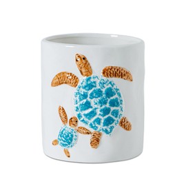 dgudgu Turtle Kitchen Utensil Holder Cooking Utensil Crocks For Kitchen Tool Holder Counter White Ceramic Utensil Organizer 3D Turtle Decor Easy-Grip Glossy Glaze Countertop Storage Utensils Caddy