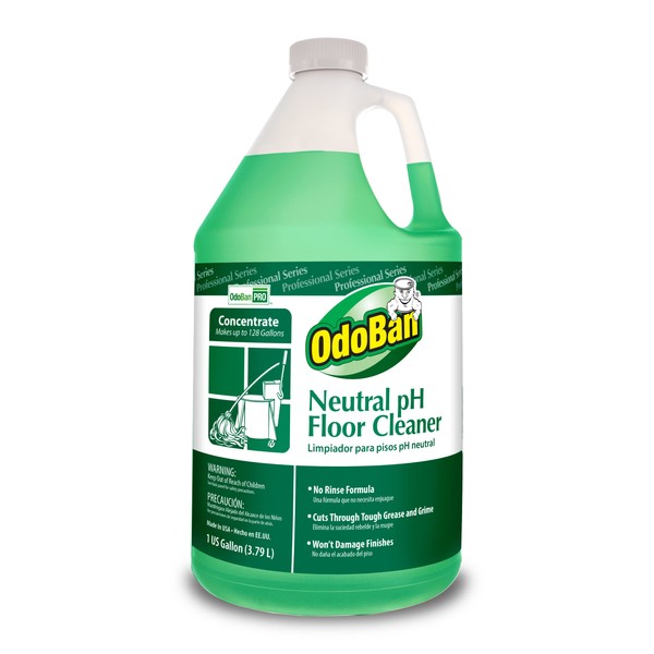 OdoBan Professional Series Neutral pH No Rinse Floor Cleaner Concentrate, 1 Gallon