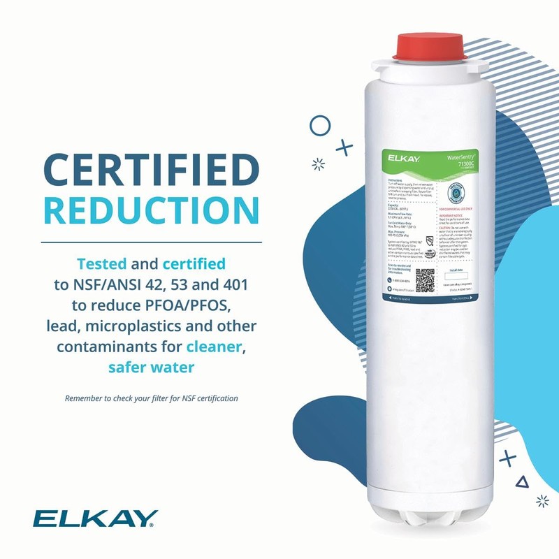 Elkay 71300C WaterSentry® PFOA/PFOS (PFAS) + Lead + Microplastics NSF/ANSI