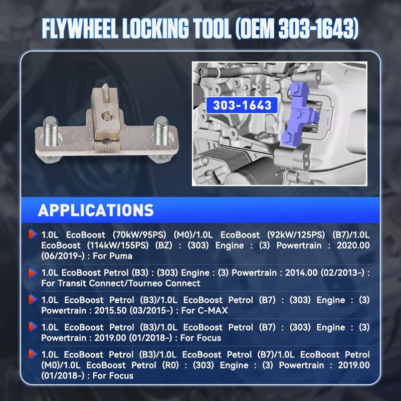 RALBIL Diesel Timing Tool Kit - Latest Generation Engine Camshaft