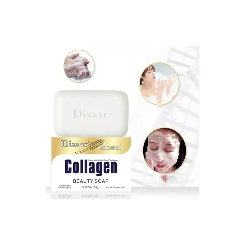 Disaar Jabón Collagen Antiedad Aclarante 100% Puro 2 Pzs