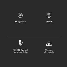 EBTOOLS Adaptador HDMI a HDMI de 8K, Convertidor HD Hembra a Micro HD de ángulo Izquierdo con Luz LED, 48 Gbps, Compatible con 8K, 4K 30Hz/120Hz, Resolución 1080P, para PC Portátil