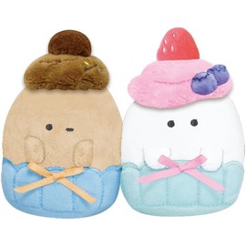 Klux 118502 Key Holder, Niconui, Set of 2, Match, Chunky Cheeks Stick with Magnets, Momblanut Obakaine Plush Toy