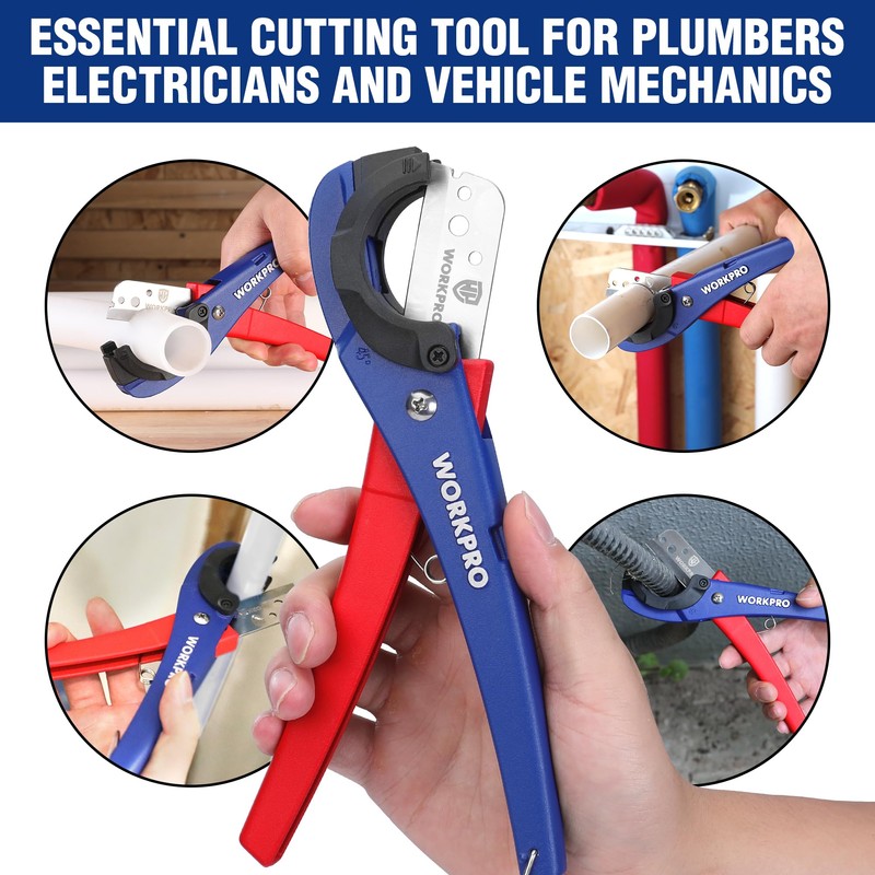 WORKPRO PEX Cutter with Sharp Blades, Hose Cutter with 1/8"-1-5/8"