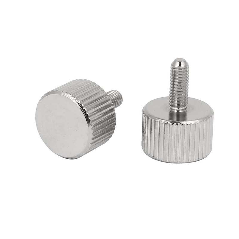 Sourcingmap M3x8mm Nickel Plated Flat Head Knurled Thumb Screw 10pcs