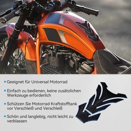 Cretassion Motorcycle Tank Pad Tank Protector Tank Sticker 3D Tank Pad Protector Universal Motorcycle Tank Sticker Blue
