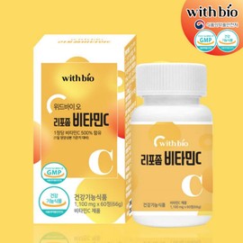 WithBio [With Bio] Liposomal Vitamin C 1100mg x 60 tablets, 2 months supply (multiple discounts) / [위드바이오] 리포좀 비타민C 1100mg x 60정 2개월분 (복수할인)