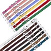 OOPSDOGGY Rolled Leather Cat Collar with Bell, Reflective Kitten Collars