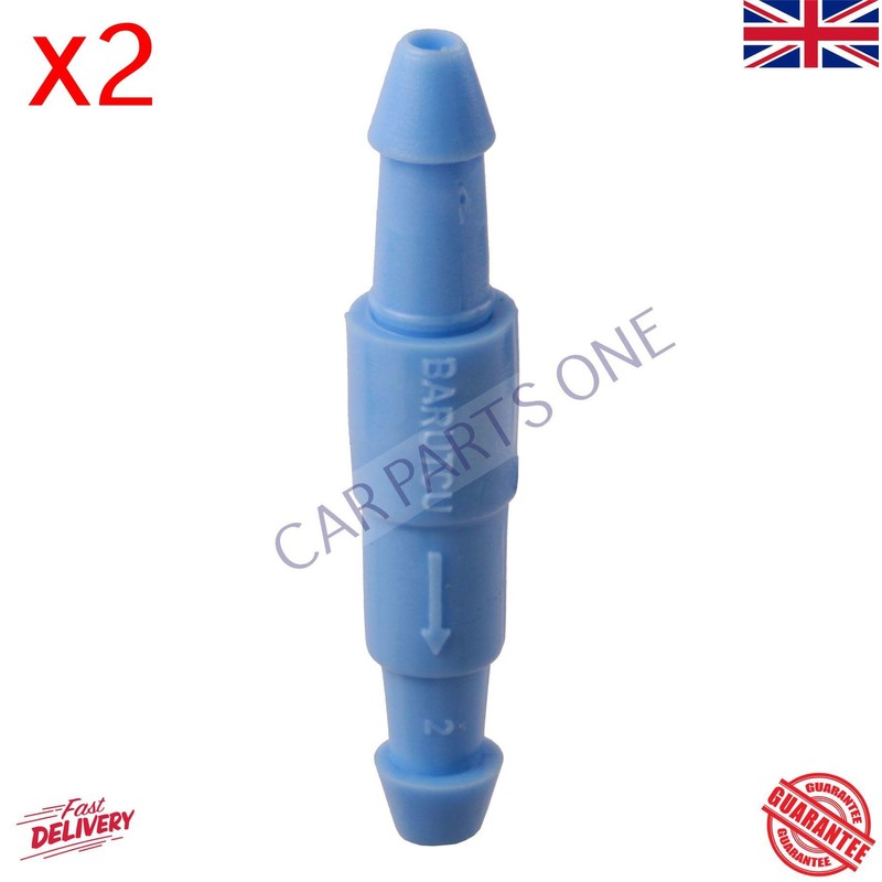 2 X New UNIVERSAL WINDSCREEN WASHER SCREENWASH IN LINE PIPE