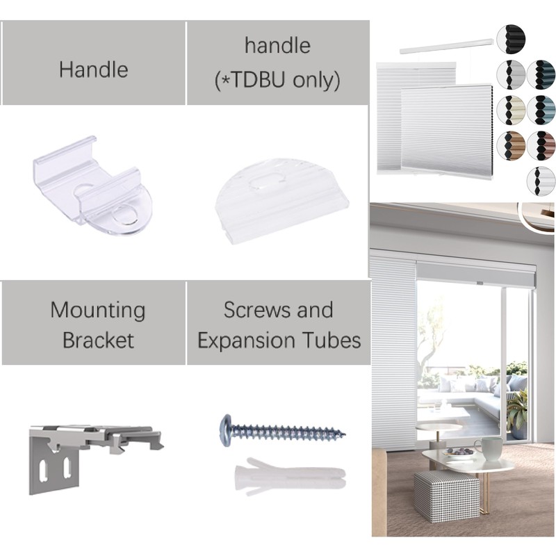 MYshade Cordless Top Down Bottom Up Cellular Shades Accessories Mounting