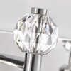 PRESDE 4-Light Crystal Bathroom Lights Fixtures Chrom Modern Wall Lighting