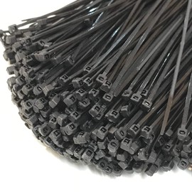 Cicogna Cable Ties 2,000 Pieces, Length 7.9 inches (20 cm), Nylon, One Touch, Black, 0.7 x 7.9 inches (1.9 x 200 mm) (Black, 2000 Pieces)