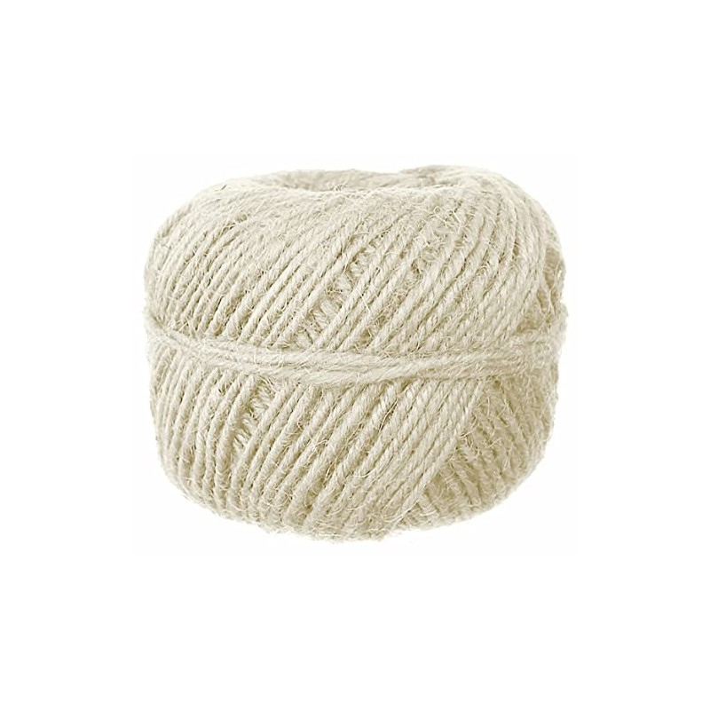 CleverDelights White Jute Twine - 50 Yards - 2mm Diameter
