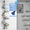 Corner Shower Caddy Organizer Tension Pole, Adjustable 6 Shower Shelves