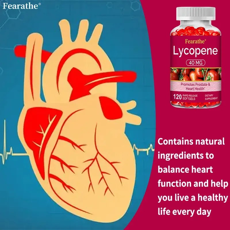 Cápsulas Blandas De Licopeno Fearathe De 40 Mg, 120 Cápsulas