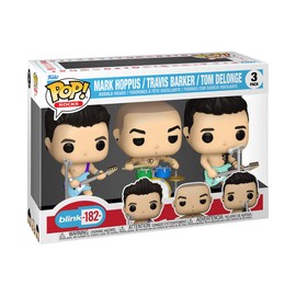 Funko Pop! Rocks: Blink 182-3 Packung Tom DeLonge, Mark Hoppus, Travis Barker - Blink-182 - Vinyl-Sammelfigur - Geschenkidee - Offizielle Handelswaren - Spielzeug Für Kinder und Erwachsene