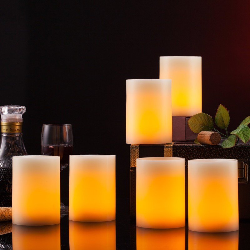Flameless Flickering LED Candles 3" X 4" with 10-Key Remote