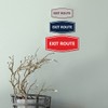 Signs ByLITA Fancy Exit Route Sign (Red) - Large