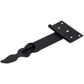 KOTARBAU® Hasp and Hasp Set 240mm Black Solid Lock for Doors Gates Safety Hasp