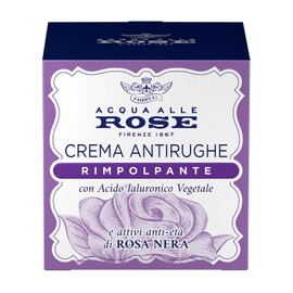 Acqua alle Rose, Anti-Wrinkle Face Cream with Anti-Aging Activity Black Rose and Vegetable Hyaluronic Acid, Anti-Wrinkle Face Cream with Filling and Soothing Effect, 50 ml
