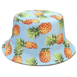 KUMSODE Women's Men's Fishing Hat Pineapple Hat Bucket Hat Fishing Hat Sun Hat Reversible Fishing Hats Summer Hat Foldable Beach Hat Outdoor Hat