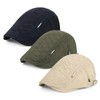 Geyanuo 3Pcs Cotton Newsboy Hat for Men Cool Adjustable Flat