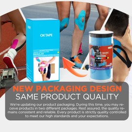 OK TAPE Regular Kinesiology Tape (3 Pack), Original Cotton Athletic Tape for Support Muscle Joint Knee, Sports Waterproof Tape Uncut Strips Latex Free, Hypoallergenic, 2in×16.4ft - Pink