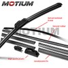 MOTIUM OEM QUALITY Premium All-Season Windshield Wiper Blades (22"+22" pair