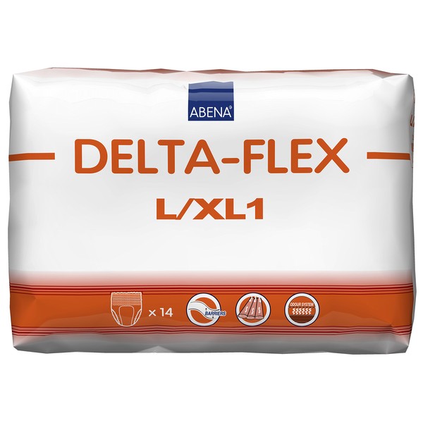 Abena Delta-Flex Protective Underwear, Level 1, (Small To Extra Large Sizes) Large/XL, 14 Count
