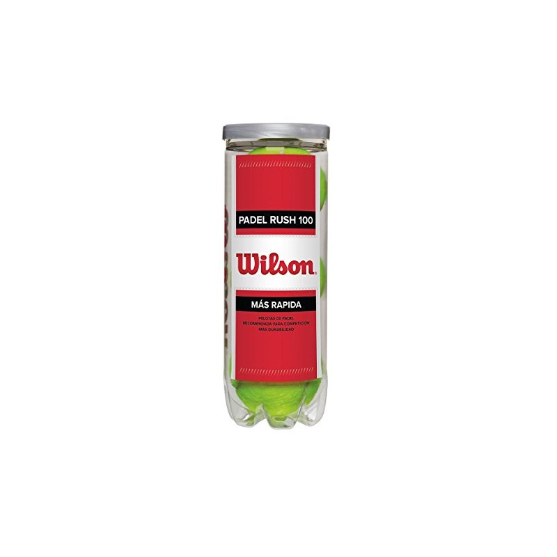 Wilson Padel-Bälle, Padel Rush 100, Unisex, gelb, 3 Stück in