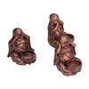 3PCS Buddha Statue Candle Holder Stand Resin Buddha Candlestick Ornament