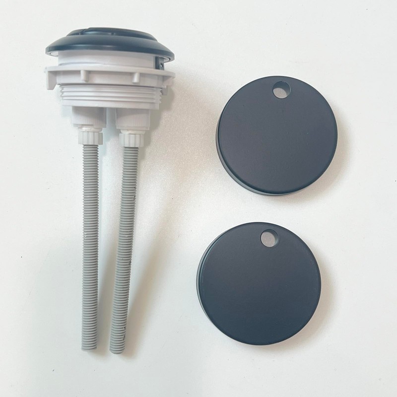 WinZo Toilet Round Dual Flush Button with Toilet Seat Bolts