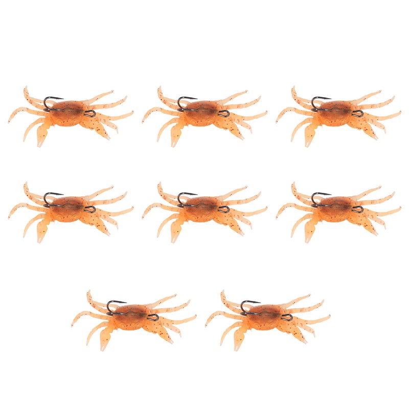 8Pcs Artificial Crab Bait 13cm 33.5g Simulation Crab Soft Lure