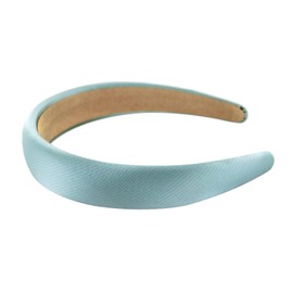 axy HRK2B Headband with Fabric Padded Metallic Colour - Women's Metallic Look Headband Hair Accessories (Light Blue)