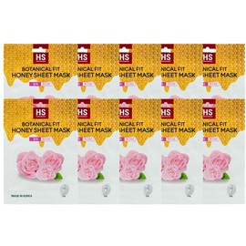 LAENITA HS BOTANICAL FIT Honey Sheet Mask – Korean Face Mask with Aloe, Hyaluronic Acid & Honey Extract – Hydrating & Soothing – 0.8 oz – Made in Korea (Rose, 1 count(pack of 10))