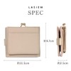 LASIEM Leather Wallet, Genuine Leather, Mini Wallet, Trifold Wallet, Anti-Skimming,