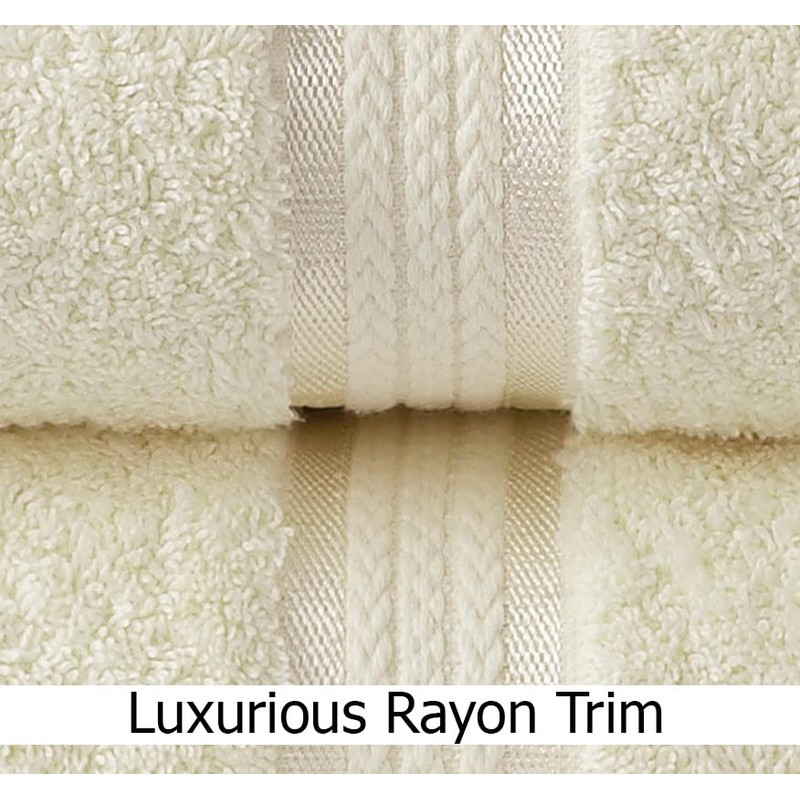 COTTON CRAFT Ultra Soft 12 Pack Wash Cloths 12x12 Ivory